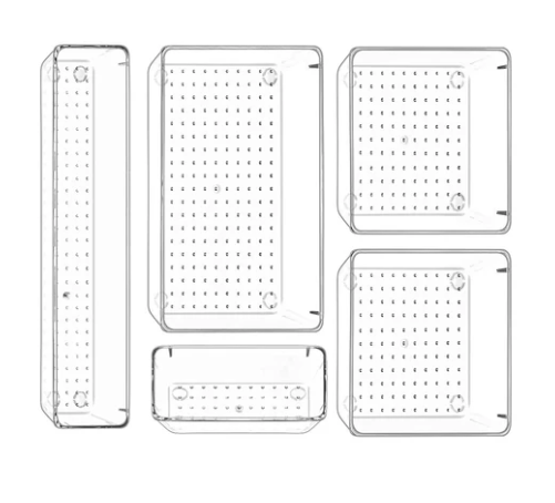 Transparent Drawer Organizer Trays