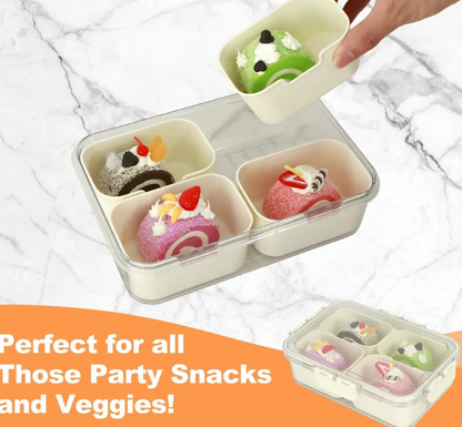 Compartment Refrigerator Box With Lid & Handle