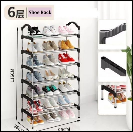 6 layer shoe rack