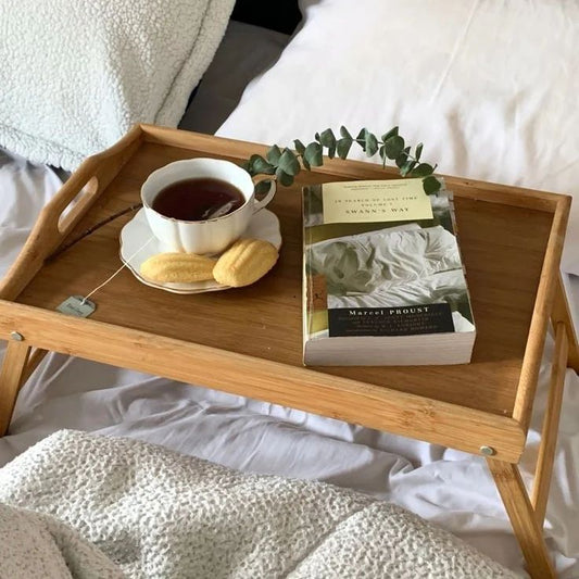 Foldable Wooden Bed Table