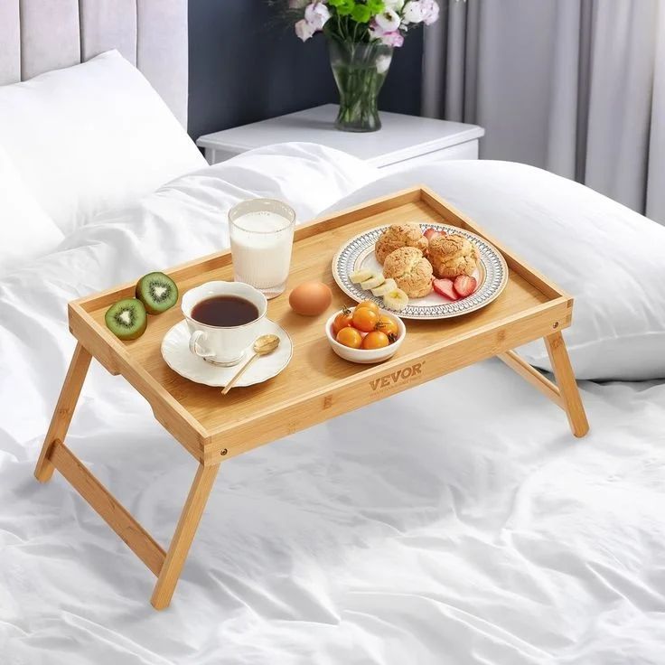 Foldable Wooden Bed Table