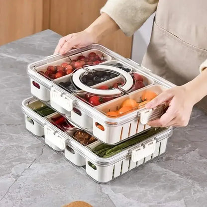 Compartment Refrigerator Box With Lid & Handle