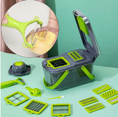 22 in 1 Vegetable Cutter Shredder Storage Box