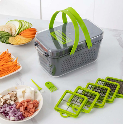 22 in 1 Vegetable Cutter Shredder Storage Box