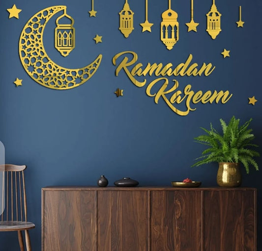 Ramadan Mubarak Acrylic Wall Sticker Home Decoration