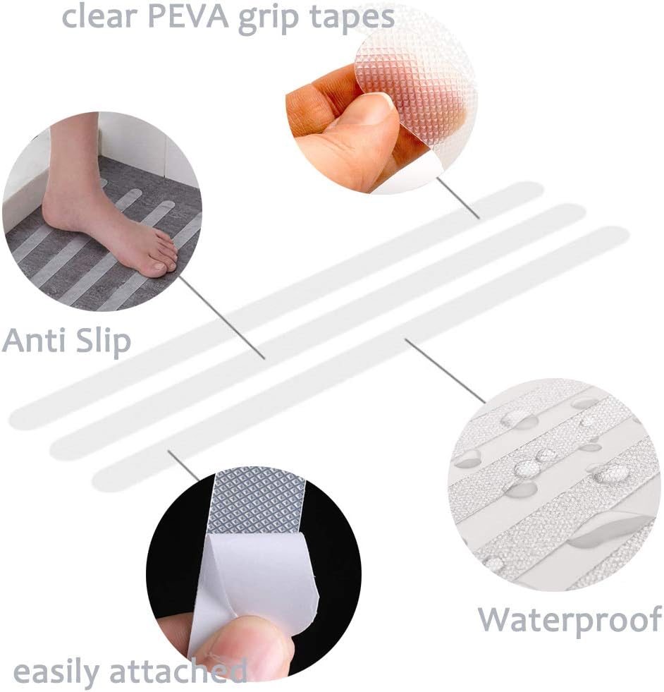 Pack of 6 Anti Slip Bath Mat Grip Stickers Safety Tape