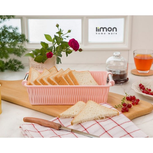 Limon Multipurpose Bamboo Basket With Steel Handle