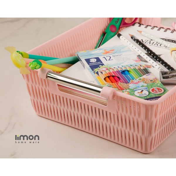 Limon Multipurpose Bamboo Basket With Steel Handle