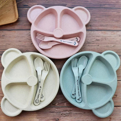 10pcs  Baby Bowl Spoon Fork Feeding Set