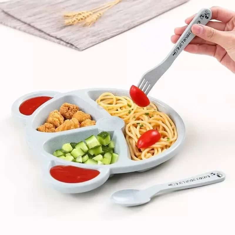 10pcs  Baby Bowl Spoon Fork Feeding Set