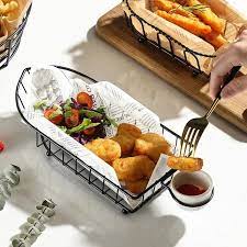 Pack of 2 Snack Buckets & Restaurant Style Serving Platter