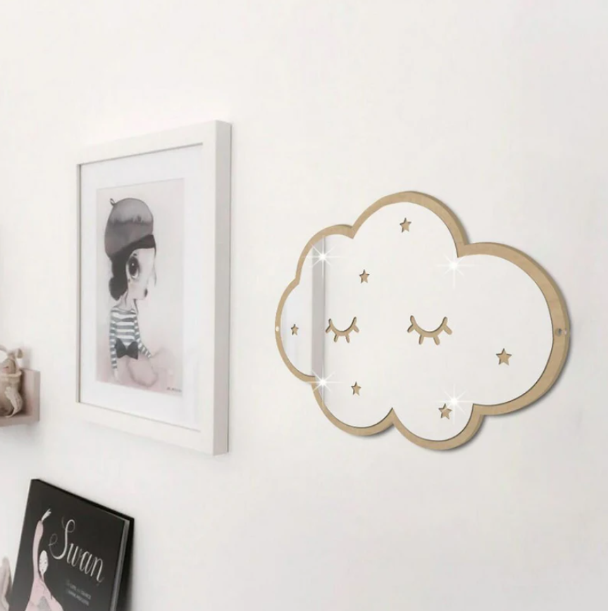 Cloud Acrylic Wall Mirror for Kids Room