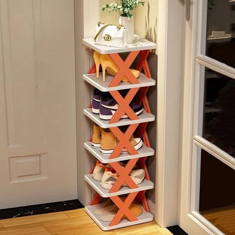 X-Shape Corner Shoe Rack