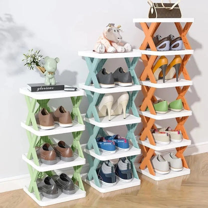 X-Shape Corner Shoe Rack