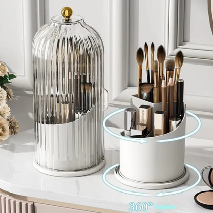 Luxury Rotating Cosmetic Makeup Brush Holder