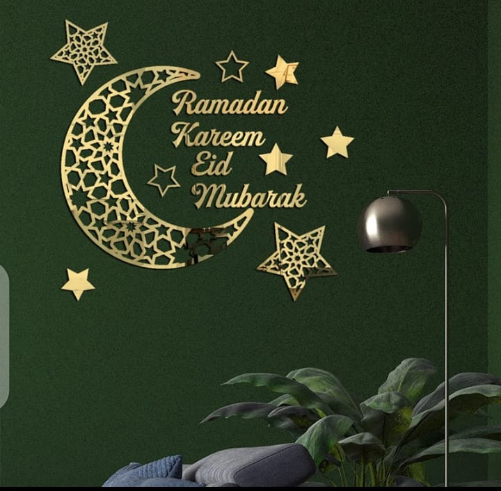 Ramadan Mubarak Acrylic Wall Sticker Home Decoration