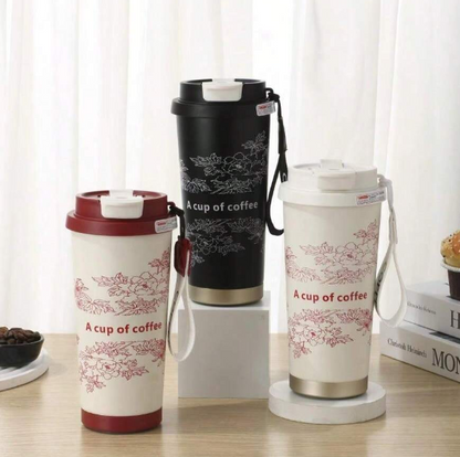 500ml Stainless Steel Woman Flower Coffee Mug