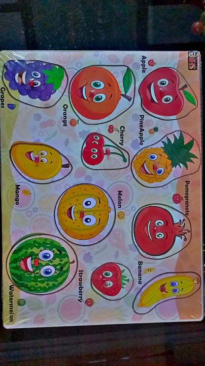 Early learning colorful peg puzzle