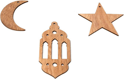 Wooden Ramadan Eid Mubarak Hanging Decoration