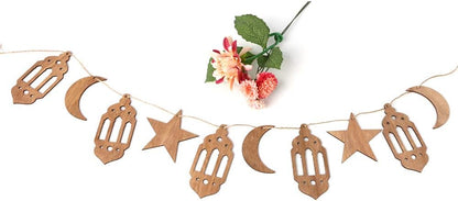 Wooden Ramadan Eid Mubarak Hanging Decoration