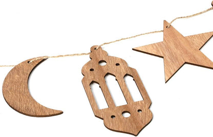 Wooden Ramadan Eid Mubarak Hanging Decoration