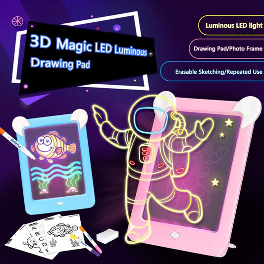 3D Light-up Drawing Tablet Magic Pad