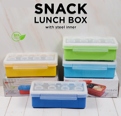 Lego Blocks Snack Lunch Box With Steel Inner