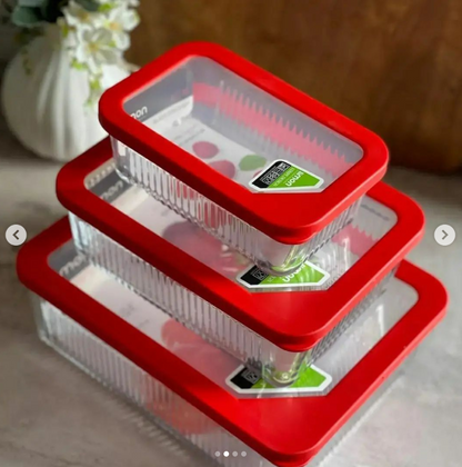 Pack of 3 Limon Unbreakable Glass Food Container Set