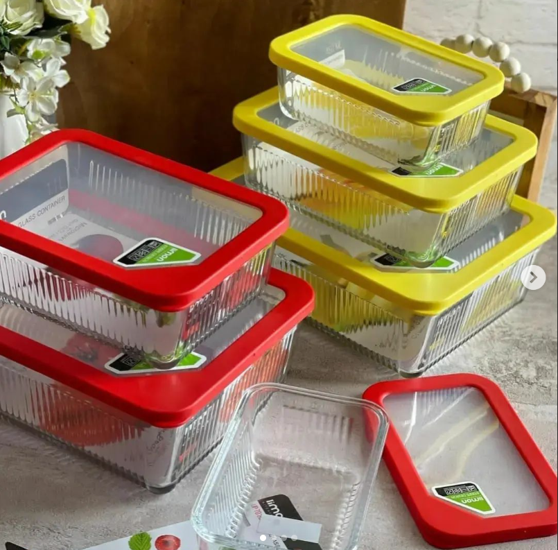 Pack of 3 Limon Unbreakable Glass Food Container Set