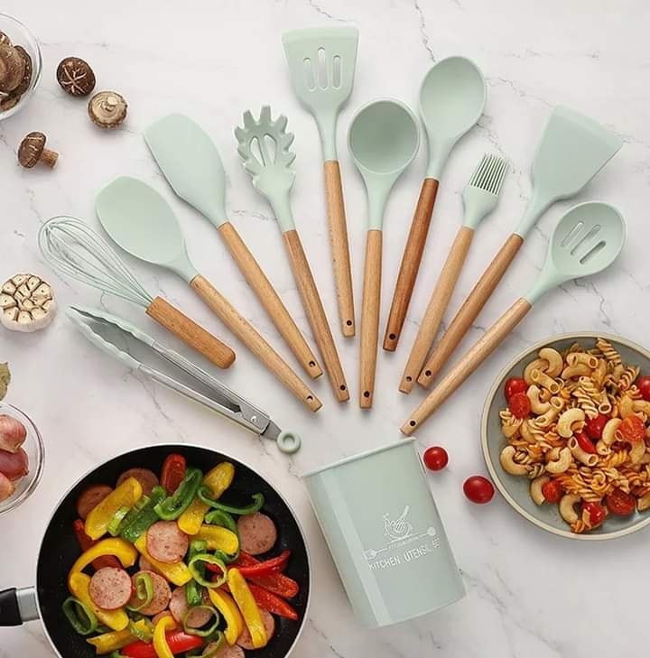 12 PCS Silicone Cooking Utensils Set