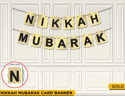 Nikkah Mubarak Wall Hanging Banner