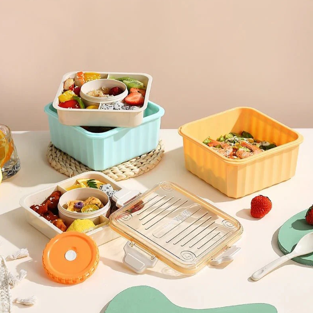 2 Layer Pastel Bento Lunchbox - 2.1 L