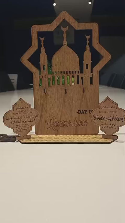 Ramadan Calendar Countdown Wooden Decoration