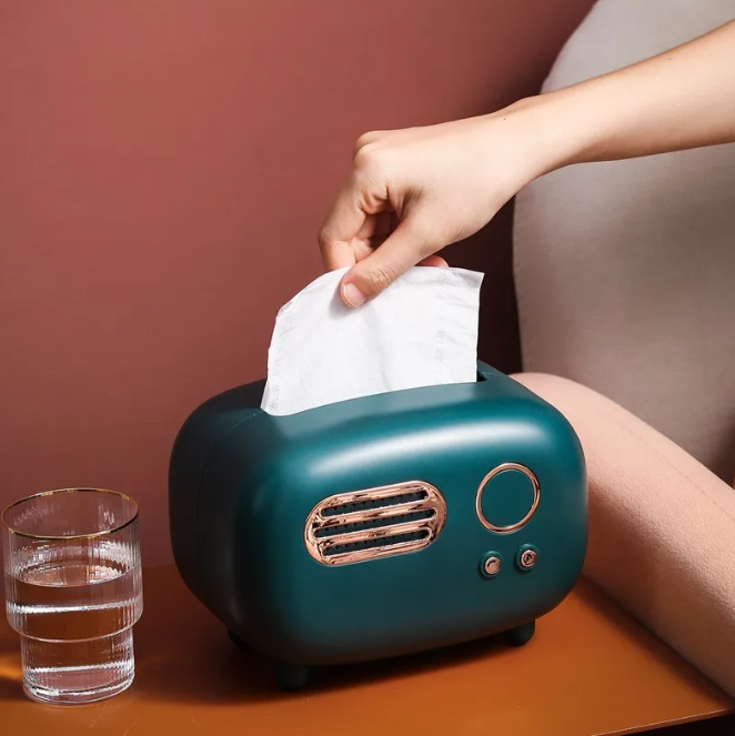 Retro Radio Style Tissue Box