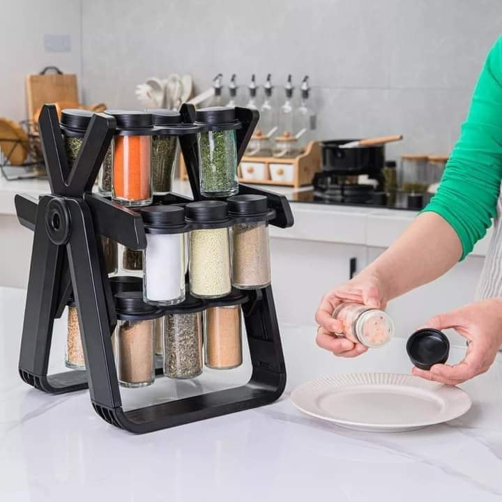 Revolving Countertop Spice Rack - 18 Jars