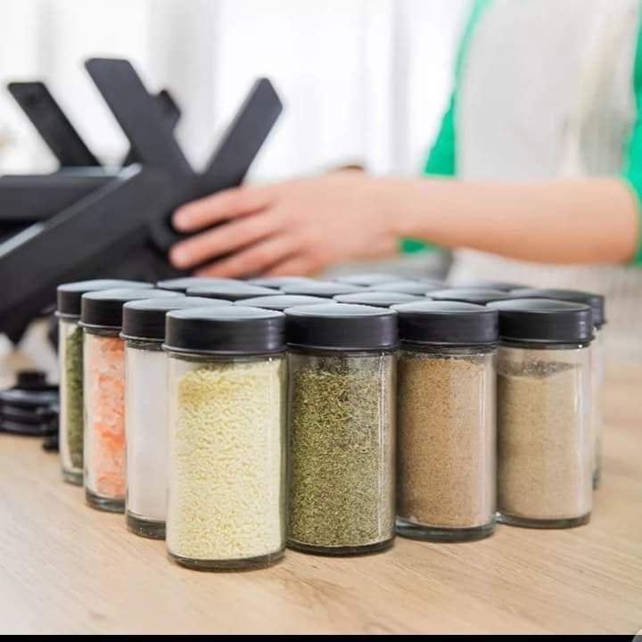 Revolving Countertop Spice Rack - 18 Jars