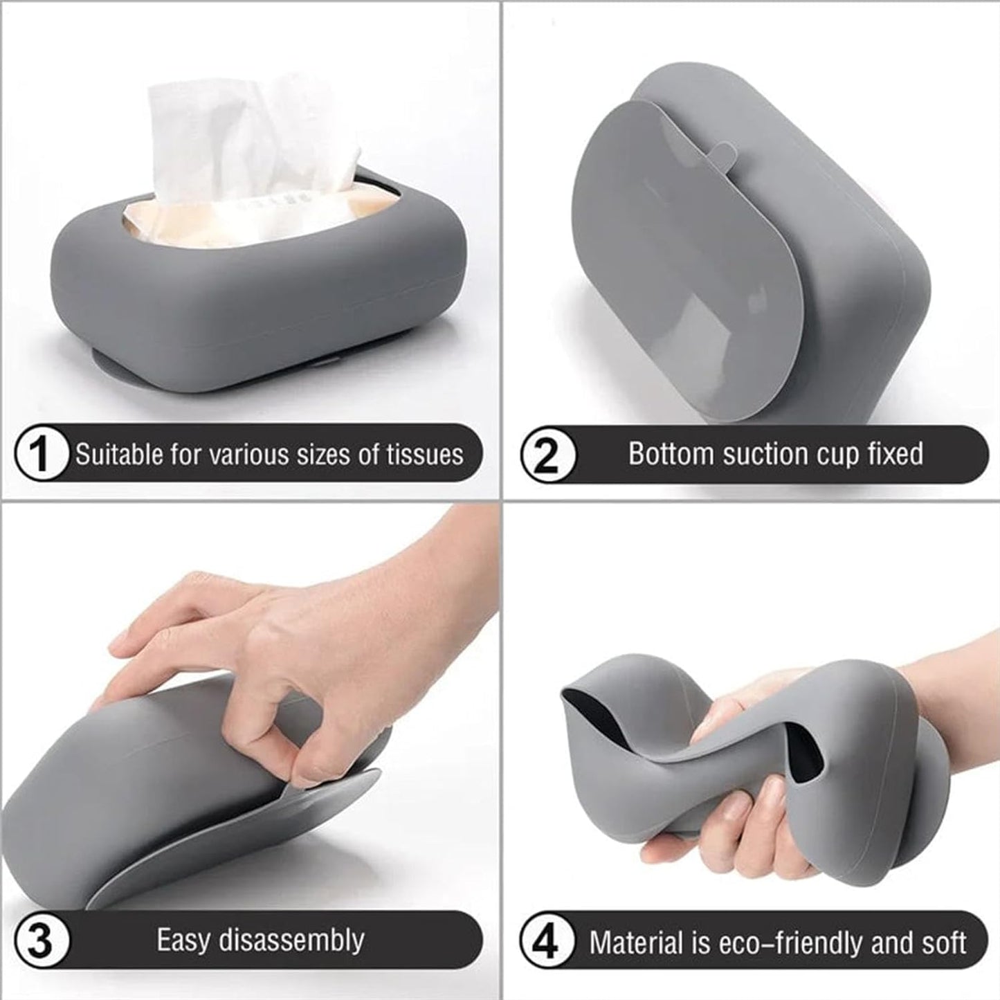 Silicone Suction Tissue Box Holder