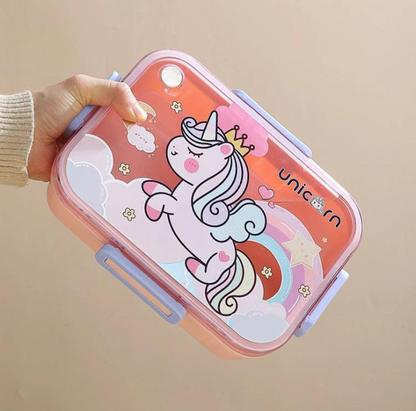 Snack Time Adventure Lunch Box with Spoon and Sauce Bowl