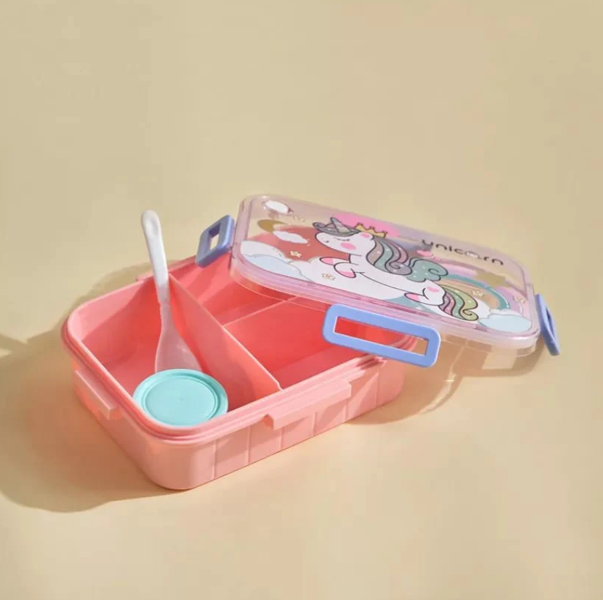 Snack Time Adventure Lunch Box with Spoon and Sauce Bowl