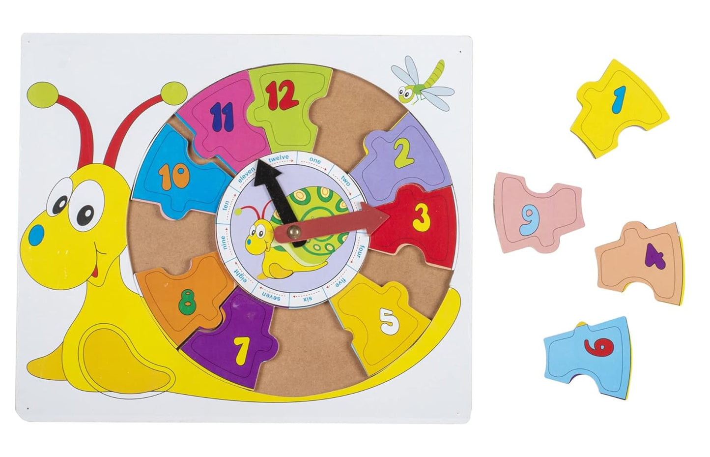 Early education wooden clock puzzle board