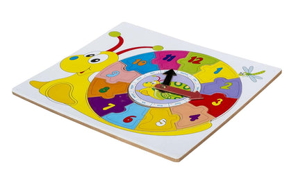 Early education wooden clock puzzle board