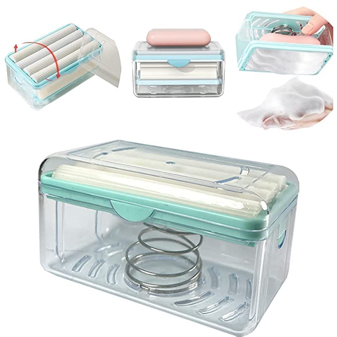 2in1 Roller Spring Sponge Caddy with Soap Dispenser