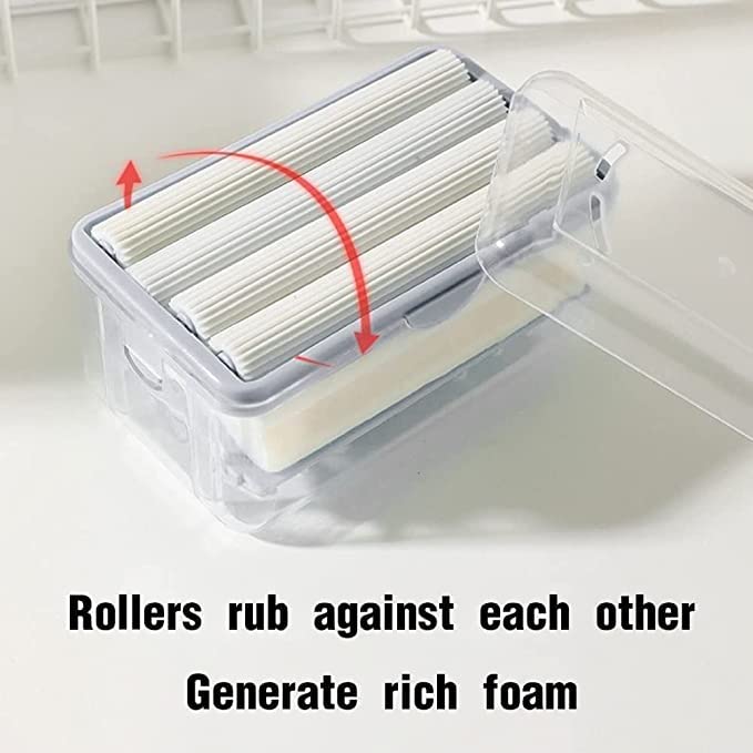 2in1 Roller Spring Sponge Caddy with Soap Dispenser