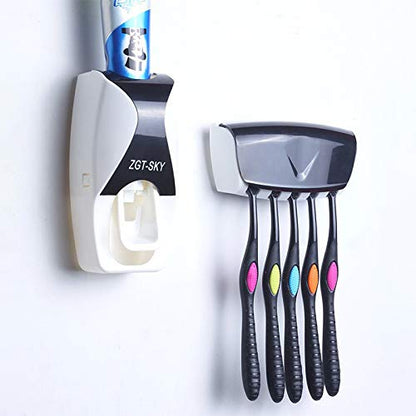 Automatic Toothpaste Dispenser With Brush Holder