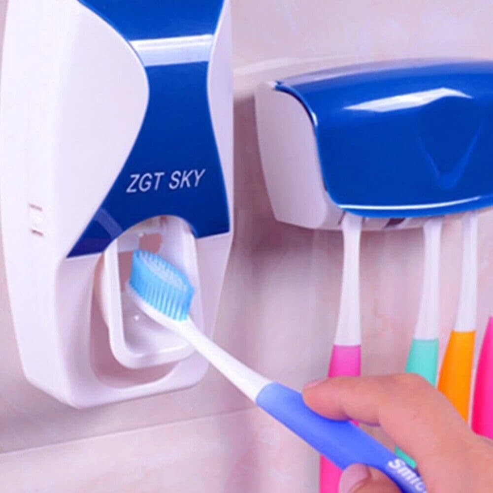 Automatic Toothpaste Dispenser With Brush Holder