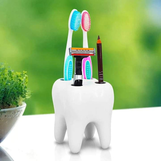 4 Hole Funny Tooth Style Toothbrush Holder