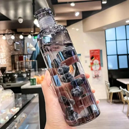 Cute Transparent Time Stamp Water Bottle