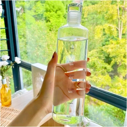 Cute Transparent Time Stamp Water Bottle