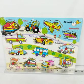 Early learning colorful peg puzzle