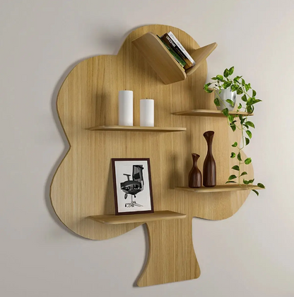 Tree Shaped Wooden Shelf